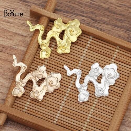 BoYuTe Wholesale 20Pcs Metal Alloy 32*24MM Xiangyun Cloud Jewelry Materials Diy Hand Made Accessories Parts