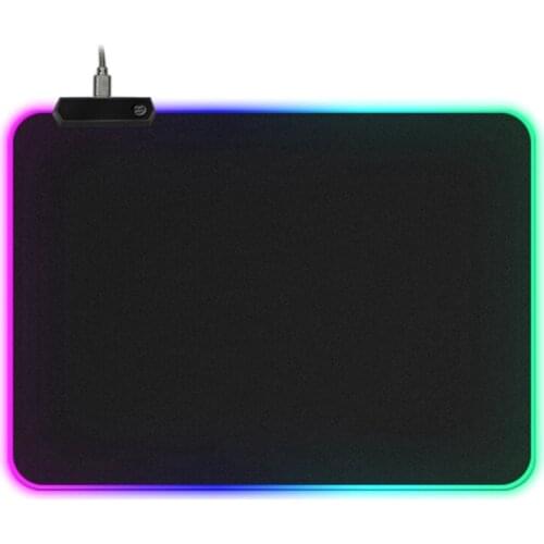 RGB Mouse Pad Non-Slip Rubber Bottom Gaming Mouse Pad LED Luminous Mouse Pad 350X250X4mm