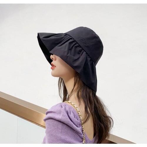Lazy hat female tide fisherman hat fashion ruffled sun hat cute wild sun hat