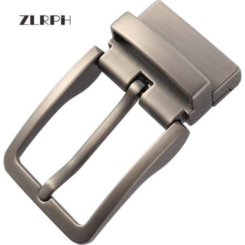 ZLRPH Mens Reversible Metal Alloy Belt Buckle Replacements Pin Buckles Rectangle