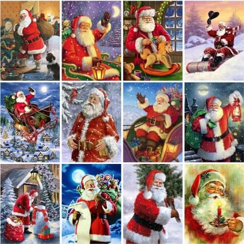 5D DIY Diamond Painting Full Square Drill Christmas Gift Santa Claus Home Decoration Embroidery Picture Handcraft Art Kits