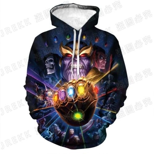 2021 New Fashion The Avengers Thanos 3D Print Hoodies Cool Sweatshirts Men Women Children Fashion Boy Girl Kids Pullover Coat