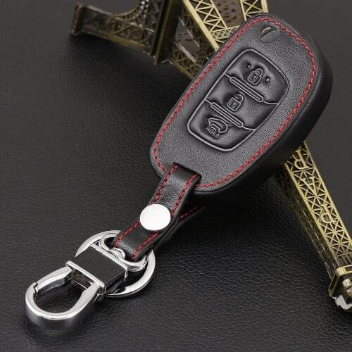 New !genuine leather car key cover for Hyundai Avante Porter Grandeur Sonata 8 Santafe i20 i30 TUCSON Solaris Verna ix25 ix35