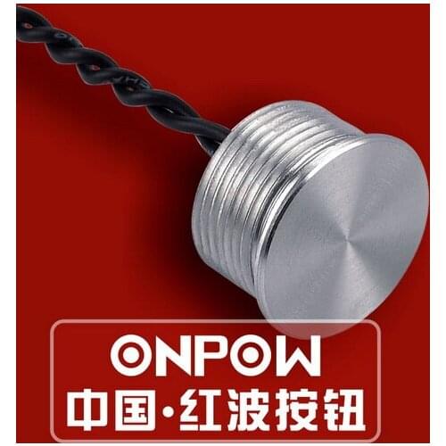 ONPOW 16mm Flat Actuator Momentary contact Mini IP69K Waterproof Aluminium Alloy/Stainless steel Piezo Switch (PS161P)