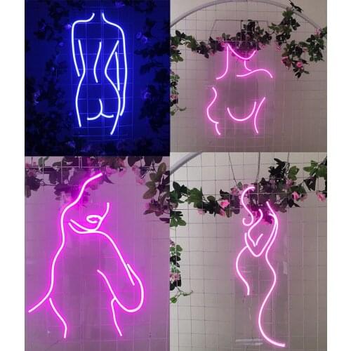 Sexy Custom Led Neon Light Signs Anime Flex 3D Acrylic Hanging Wall Bar Club Party Wedding Room Decoration Lights Shop Bar Sign