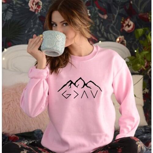 God Is Greater Than The Highs And Lows Christian Sweatshirt Casual Long Sleeve Religion Pullovers Men Women Graphic Hoodies Top