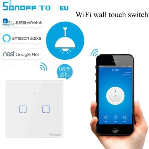 Itead Sonoff Touch Wifi Switch WiFi Relay Module 220V Wireless Light Timer Switch,S20 EU Smart Socket For Smart Home Automation