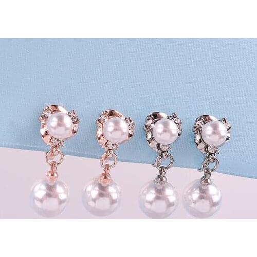 Ey992 2018 hot sale Korean jewelry Temperament female fashion Imitation pearl ear clip Earless hole earrings bridal accessorie