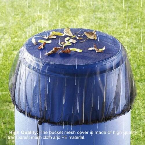 Mesh Cover for Rain Barrel Keep Bugs Out Bucket Cover Protective Cover Rain Harvesting Tool Protector Foldable 2PCS/Set