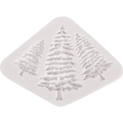 DIY Christmas tree silicone mold Chocolate fudge cake decoration tools Baking accessories Christmas decoration 12*8.7cm