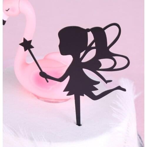 Fairy stick Happy Birthday Cake Topper Little bear Cupcake Toppers Baby Shower Cake Flags Party Wedding Happy baking decoration