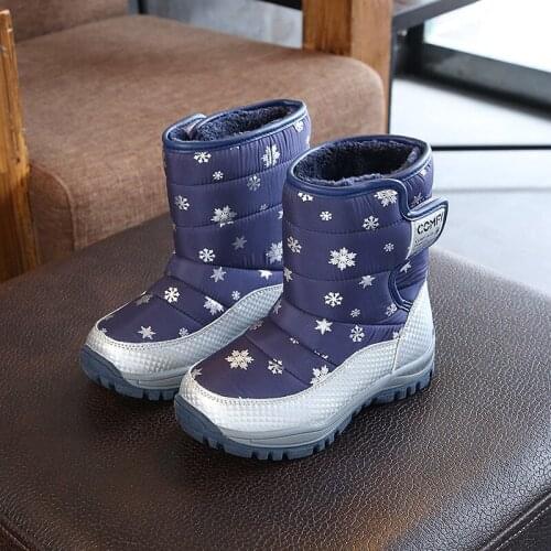 Winter Platform Boys Boots Children Rubber anti-slip Snow Boots Shoes for girl big Kids Waterproof Warm Winter Shoes EUR 27-32