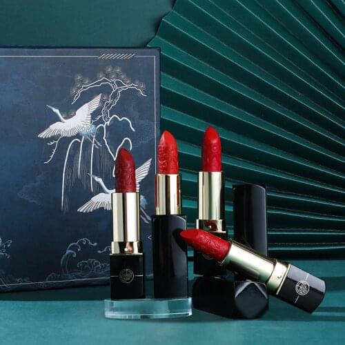 5Pcs Packing Matte Solid Lipstick Set Classical Waterproof Long Lasting Moisturizing Lip Stick for Women Makeup Cosmetics Set