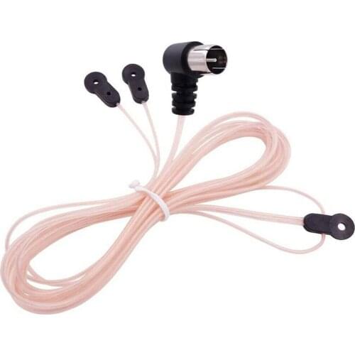 1pc FM Radio Antenna 75 OFM Dipole Indoor T Antennas Copper HD Aerial Receiver Male Type F Connector for FM Radio Station Indoor