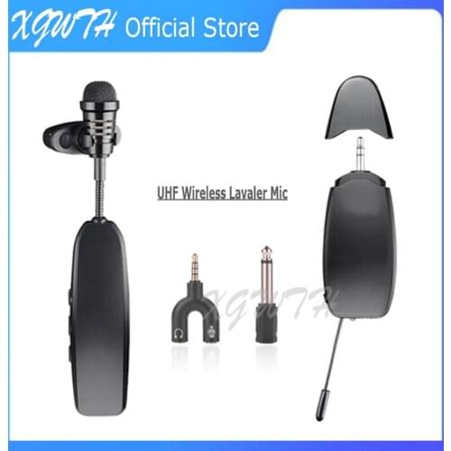 Wireless Lavalier Microphone Condenser Lapel Collar Clip-on Mic for Audio Voice Amplifier Camera Recording Phone Android Youtub