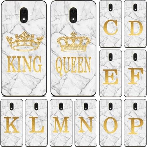 Phone Case For Wiko Lenny 5 4 3 2 Plus Jerry 4 3 2 White Marble Golden English Letter Fashion Name Back Cover Shell