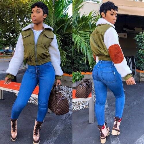 Женские белые куртки CM.YAYA China At AliExpress