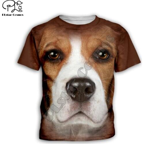 Kids cute Dog face Childrens wear 3d T-shirt Boys/Girls Printed funny pig/shark Top Short Sleeve Christmas Tshirts dropShip-KT3