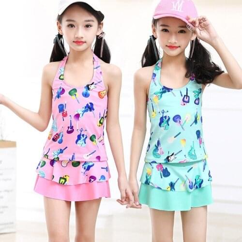 Childrens Swimming Suits Girls' Summer Prints One-piece/Two-piece Princess Lovely Elastic Breathable Quick Dry Swimming Dress