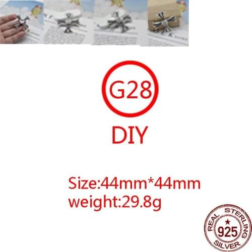 G28 s925 sterling silver cross flower fingertip spinning top turn finger leisure toy mute decompression decompression artifact