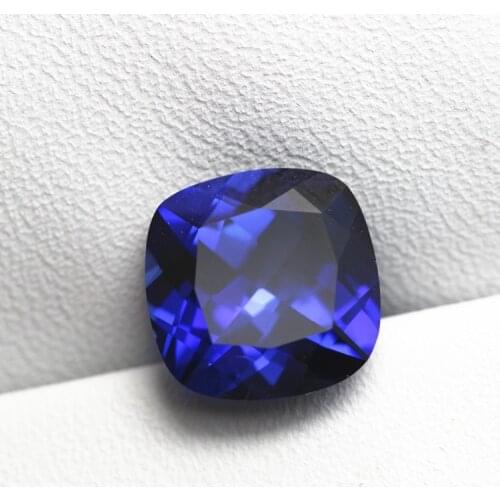Hot sale high quality collection creative blue corundum stone square shape stones loose in jewelry making DIY stone beads fancy