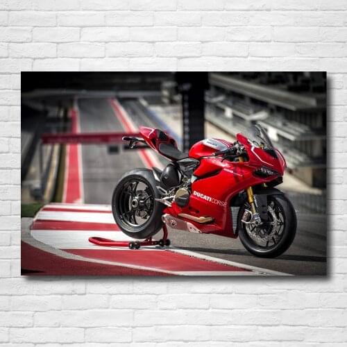 DUCATIs 1199 Panigale s Red Superbike Sport bike Motorbike Picture Wall Art Posters Canvas Print Modern Painting for Home Decor