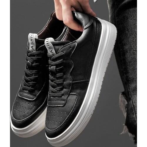 Men Shoes fashion Genuine Leather Loafers Breathable lace up comfortable Casual Shoes Outdoor Men Sneakers shoes