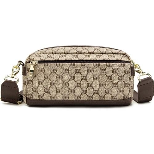 2021 New Fashion GXD Printed Leather Crossbody Shoulder Bag Luxury Messenger Casual Business Small Handbag Purse Clutch