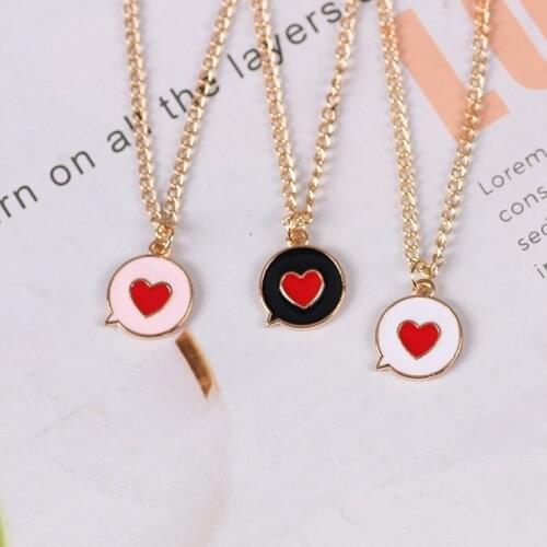2021 New Student Version of Simple Fashion Niche Bubble Love Tide Online Celebrity Clavicle Chain Couple Necklace For Girls Gift