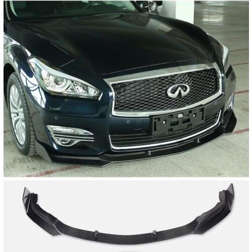 Carbon Fiber Car Spoiler Bumper Front Lip +Rear Bumper Lip Diffuser Side skirts Protector Fits For Infiniti Q70 Q70L 2015-2019