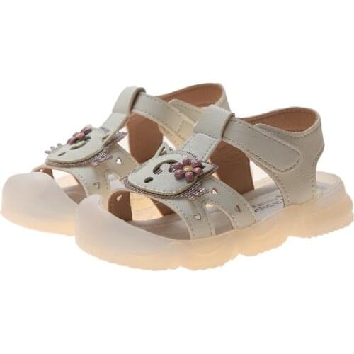 Girls' Sandals обувь для пляжа 2021 Summer New Childrens Princess Shoes Soft Bottom Kids Beach Baby Shoes Lightweight