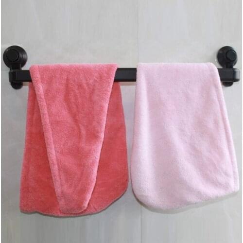 Suction Cup Towel Rack Retractable Non-Drilling Wall-Hanging Bar for Kitchen Bathroom LXY9