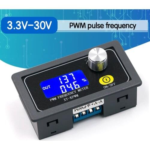 XY-PWM Signal Generator 1 Channel 1Hz-150KHz PWM Signal Generator Pulse Frequency Duty Cycle Adjustable Module LCD Display