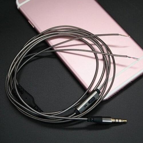 1.2m With Mic DIY Earphone Cable High Quality Replacement Cable Wire For Repair Upgrade Headphones Earphone With Mic