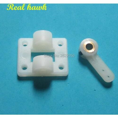 1set D4.1mm RC Airplane Front Wheel Steering Seat Base With Steering Arm DIY Accessories For RC Airplanes Parts