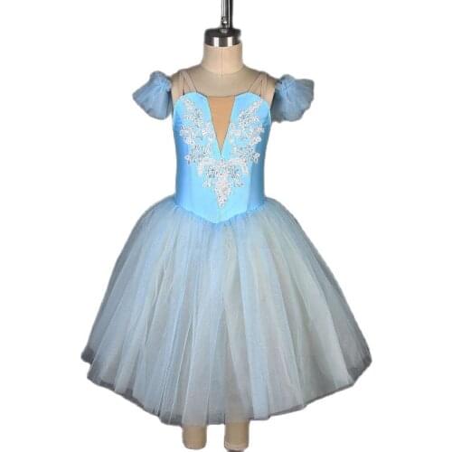 Sky Blue Ballet Dance Tutu Romantic Ballerina Costume Soft Tulle Ballet Tutu Dress for Girls and Women 11 Sizes Available 19080