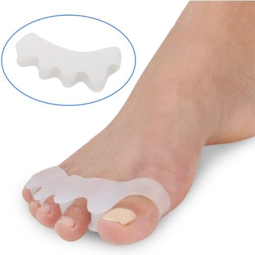 2pcs=1pair New Corrector Toe Separator Bunion Relief Protectors Material Gel Hammer Toe Straightener Toe Spacers Toe Stretchers