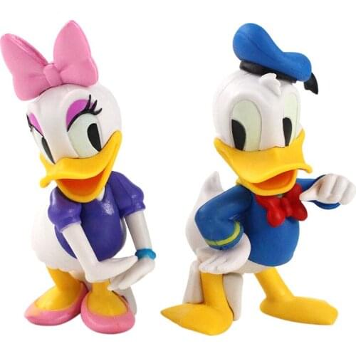 2pcs/set 12cm Duck Cute Mini Cartoon Animals Decoration Figure Toys For Gift