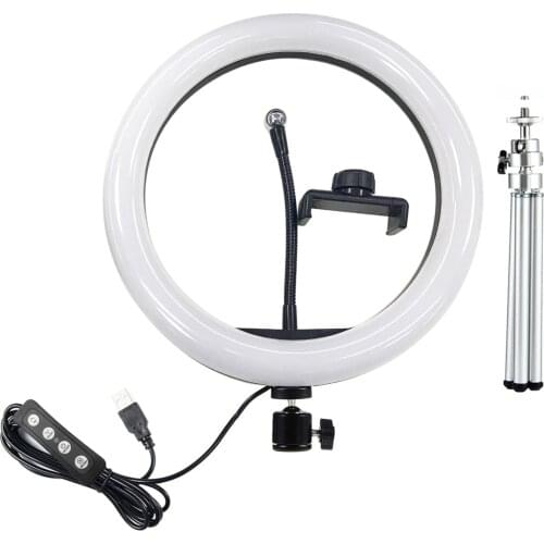 30cm adjustable led beauty ring lamp with tripod net red live light supplement lamp shooting mobile phone bracket