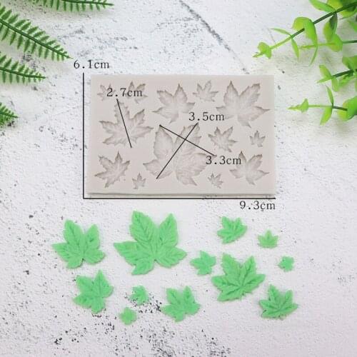 3D Sugarcraft Tree Maple Leaf Mold Silicone Fondant Cake Decorating Tools Chocolate Baking Mould Resin Clay Homemade Bakeware