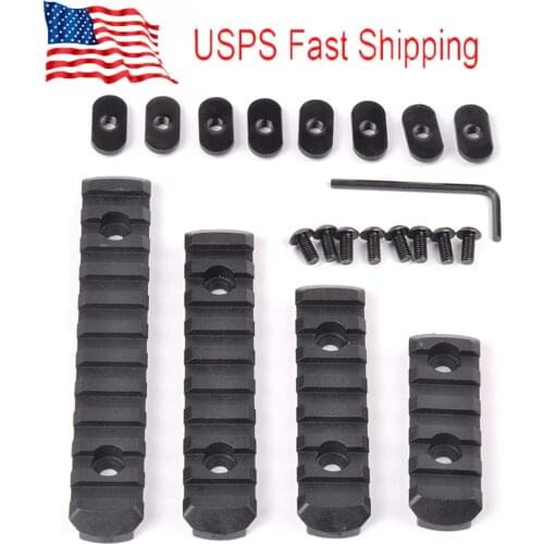 4Pcs/Set Rifle Polymer M-LOK 20mm Picatinny Weaver Rail Section Set for Hand Guard Hunting