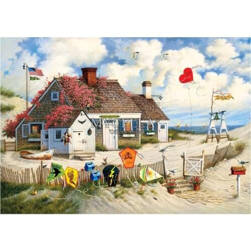 5D Diamond Embroidery Beach landscape Diamond Mosaic Full Rhinestones Diy Diamond Painting Cross Stitch House Needlework Gift