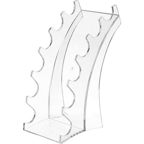 Acrylic Pen Holder Display Stand 6-Slots Stands Display Pencil Eyebrow Pen Makeup Brush Desk Organizer for Home Office