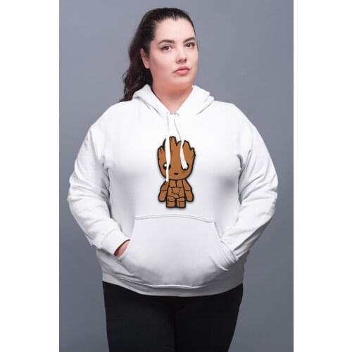 Angemiel Wear Groot Doll White Women 'S Hooded Sweatshirt