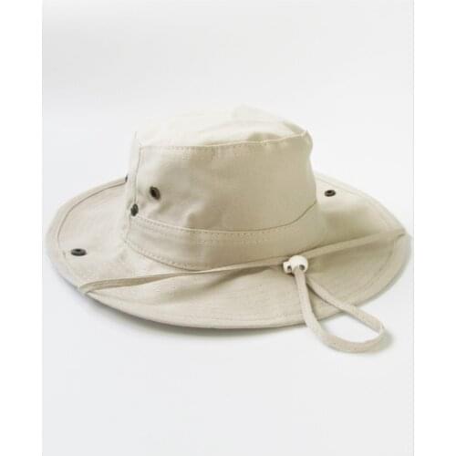 Beige Folding Safari Hat Unisex Foldable Casual Solid Quality Durable Style Cotton Do not sweat