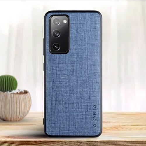 For Samsung galaxy S21 S20 Plus Ultra S20FE S10 lite 5G Note 10 20 Fabric Textile Cloth pattern Simplicity Mobile phone case