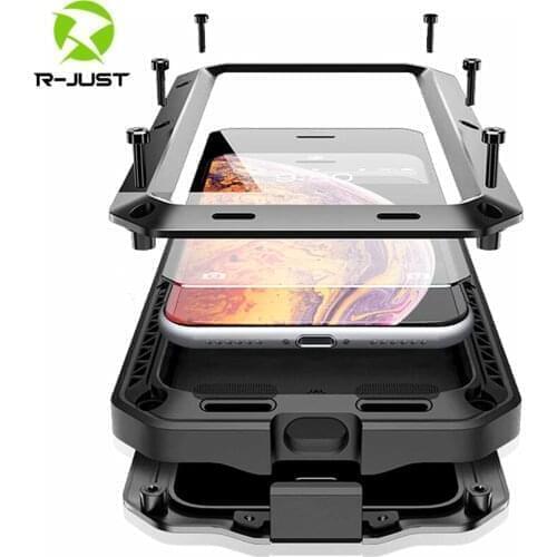 Heavy Duty Protection Doom Armor Metal Aluminum Phone Case for iPhone 12 Mini 11 Pro XS MAX XR 6 6S 7 8 Plus X Shockproof Cover