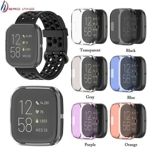 Full or Half Cover TPU Case for Fitbit Versa 2 Band Waterproof Watch Shell Cover Screen Protector for Fitbit Versa 2 Smart Watch