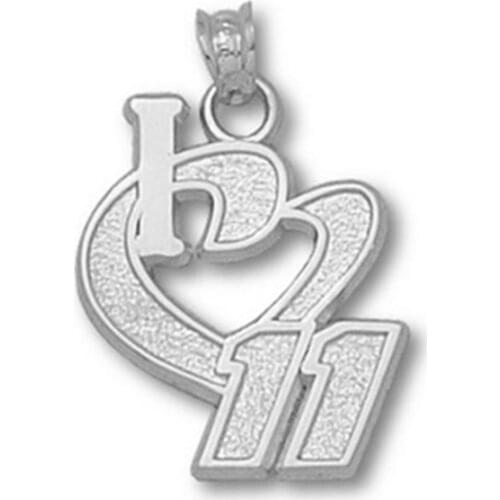 I Love Denny Hamlin No. 11 charm Pendant antique silver plated jewelry