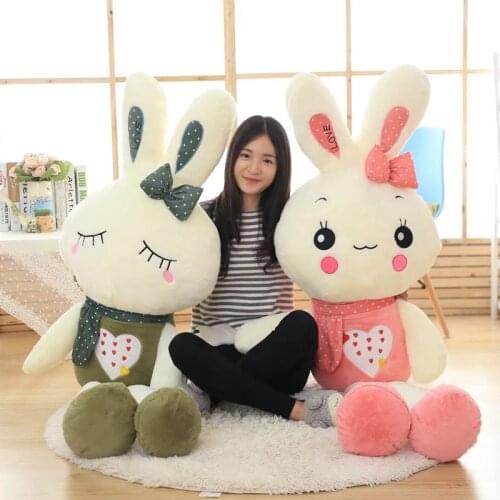 50-150cm Lovely LOVE Rabbit Plush Toy Stuffed Soft Bunny Doll Baby Appease Toys Animal Toy Birthday Christmas Gift For Girl